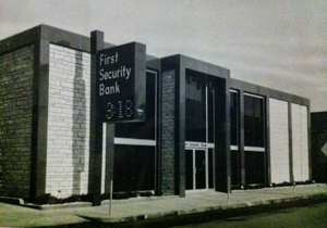 Old photo of First Security Bank in Montana