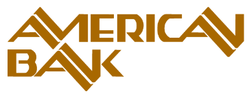 American Bank Montana gold logo GIF, transparent background